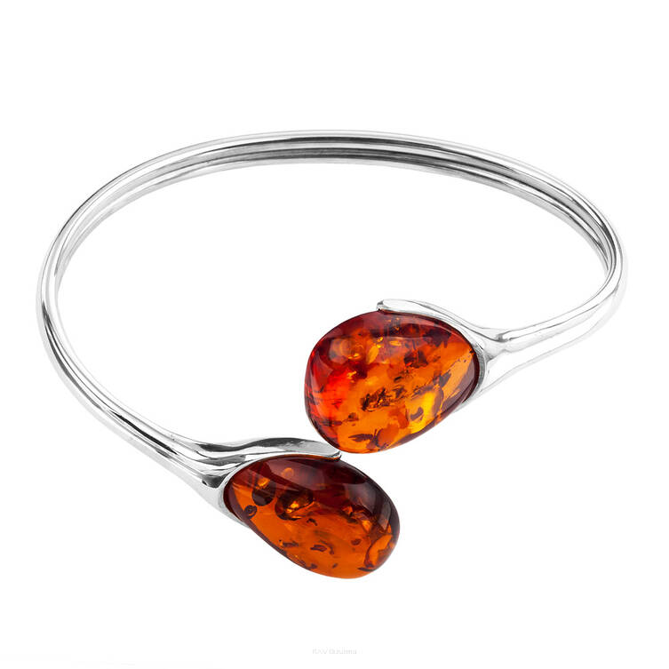 BRANSOELTA SREBRNA Z BURSZTYNEM